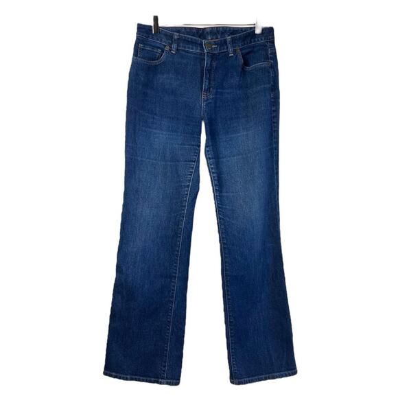 Lands’ End Bootcut Jeans 9” Mid Rise Dark Wash Classic Stretch Women’s Size 10 - Picture 1 of 7